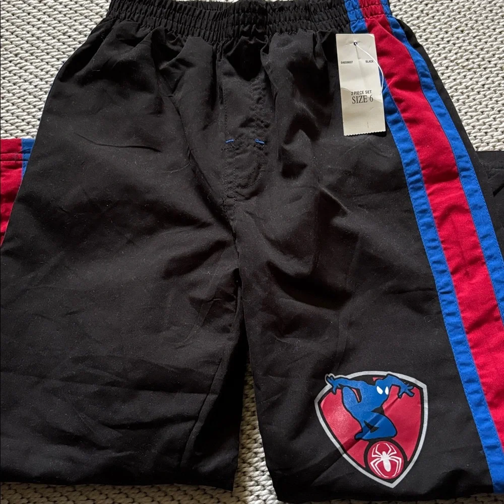 Outfit Spider-Man boys new size 6 pants polyester & cotton t-shirt